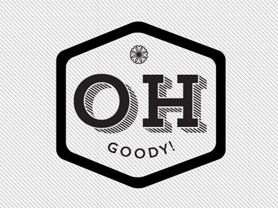 OH. branding identity rubber stamp