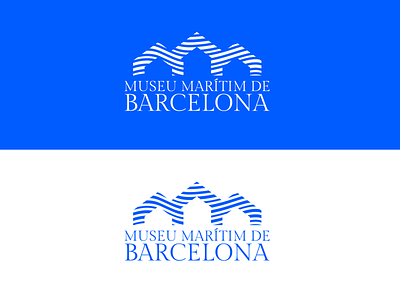 Museu Marítim de Barcelona blue blue and white branding color color bars graphic design graphic design brand logo museum pattern sea symbol wave