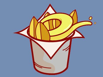 Digital Chips design digital food icon illustration vector