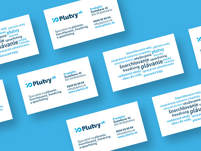 Plutvy.sk | Business Cards branding business card design flat logo minimal sport type typography water sports