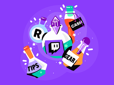 Complete Twitch guide from Restream chemistry guide illustration magic magical poison stream streaming tips