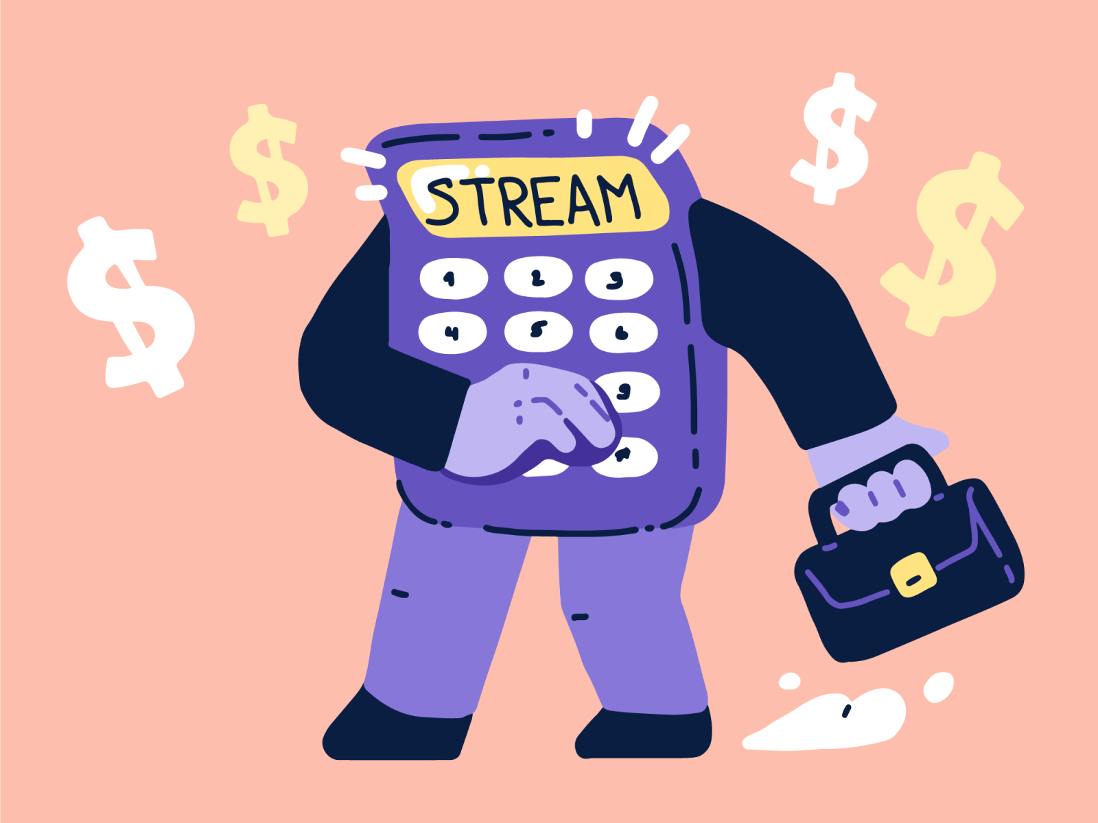 SALES & LIVE STREAMING artwork fun illustration sales stream streaming