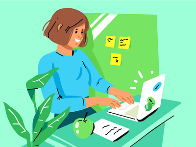 Education 🚌 education girl illustration learning study workinprogress workspace