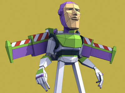Buzz Edged Faces 3d low poly lowpoly lowpolyart