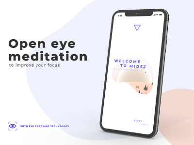 Midst App for Open Eye Meditation design experience illustration interaction interface ui ux