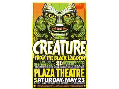 Creature Poster creature from the black lagoon illustration plaza theatre poster spookshow