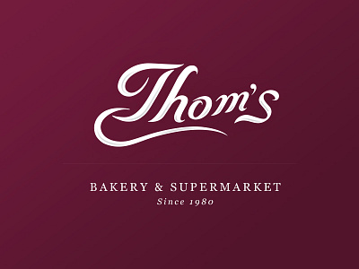 Thomes Logo branding calligraphy logo design