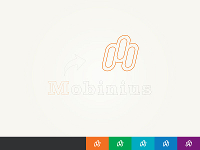 Mobinius Logo branding icon logo design