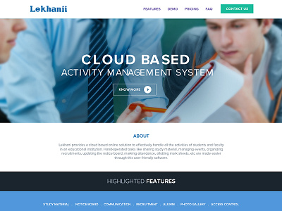 Lekhanii Product Website product web design web ux