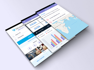 Agency Banking app dashboard login screens ux