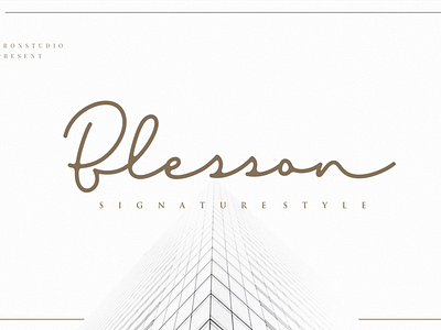 Blesson Signature branding business casual classic elegant exclusive fashion feminime illustration logo luxury minimalist natural script script font signature simple stylish typography vector