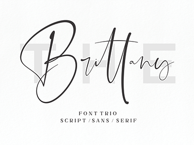 The Brittany // Font Trio business casual classic elegant exclusive fashion feminime logo luxury minimalist natural script signature simple stylish