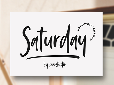 Saturday Vibes - Handwritten Font alphabet art bold calligraphy design font graphic joy letter lettering modern retro sign simple typeface typographic typography urban vintage