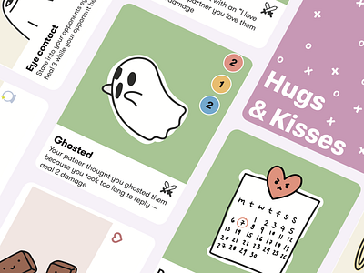 Hugs & Kisses - A Trading Card Game branding design graphic design illustration typography visual design