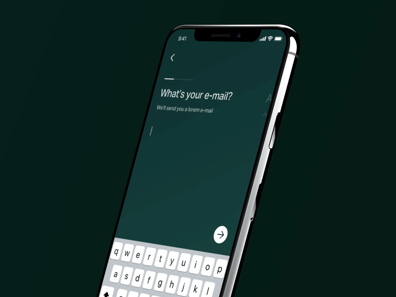 Simple Signup dark email exclusive green iphone password signup simple ui ux verification
