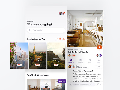 A New Way of Traveling airbnb app city coworking destination feed guide holiday map nearby nomad recommend review trail travel trip tripadvisor ui ux vacation