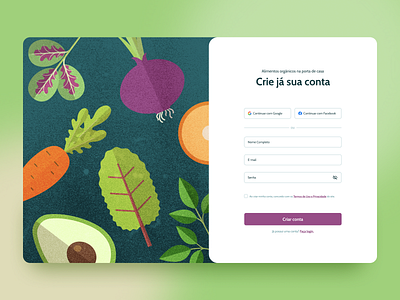 Daily UI #01 - Sign Up daily ui dailyui fruits signup signup form ui vegetables