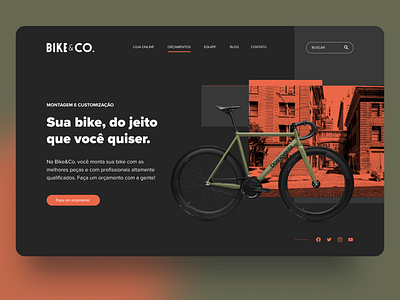 Daily UI #003 - Landing Page bike daily ui dailyui fixed gear fixedgear landing page