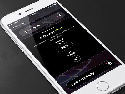 Role Difficulty Screen app game ios iphone mobile play role ui ux visual