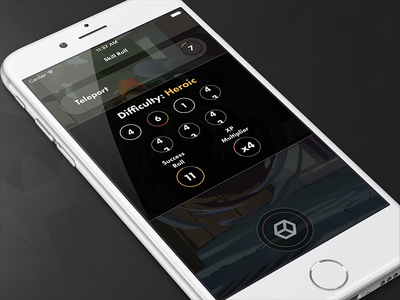 Role Rolling Screen app game ios iphone mobile play role roll ui ux visual