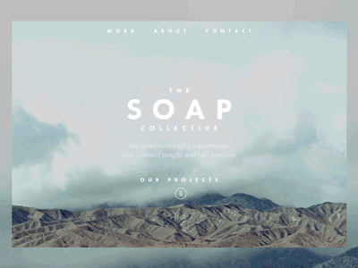 Soap Collective Site agency branding browser gif soap ui ux visual web website