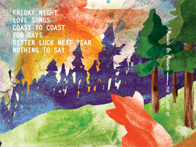 back album cover for a local band cd art full color illustration
