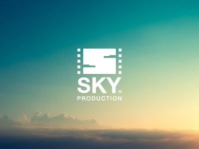 Sky Production arabic blue brand branding cinema design film jozoor logo production sky