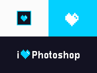 I love photoshop adobe blue happy valentines day designer photoshop