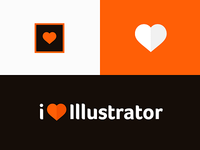 I love illustrator adobe happy valentines day designer illustrator orange