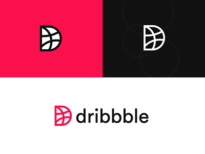 Dribbble Logo Redesign branding color dribbble logo redesign revamp simple