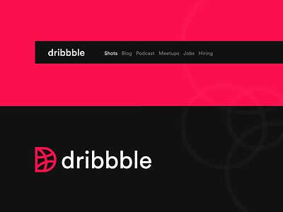 Dribbble Logo Redesign branding business card color dribbble logo redesign revamp simple t shirt