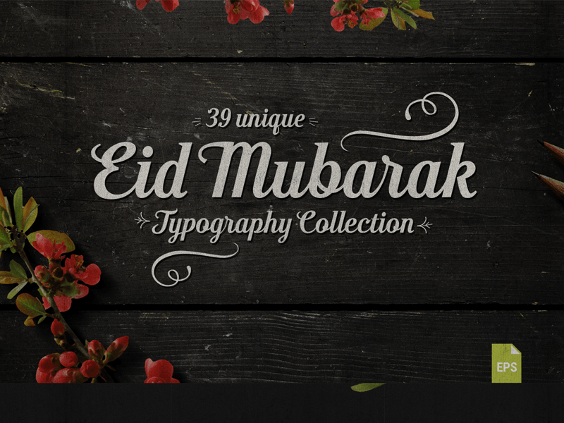 Eid Mubarak Typography by Jozoor on Dribbble