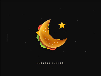 Ramadan Kareem arabic icon arabic typography burger colorful crescent hamburger islamic icon ramadan ramadan icon ramadan kreem ramadan typography