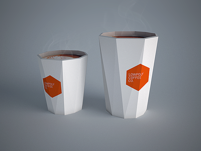 Low Poly Coffee Co. 3d c4d coffee cup geo geometric low poly polygons