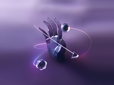 Out of the Chaos 3d animated animation c4d creation galaxy hand illustration loop nft universe