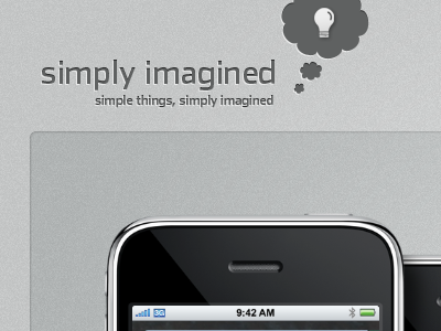 simply imagined logo & implementation gray iphone logo