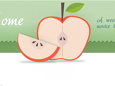 Apples apples fruit green header illustration leaves noise texture