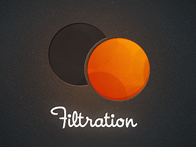 Filtration Identity app circle identity iphone logo orange typography