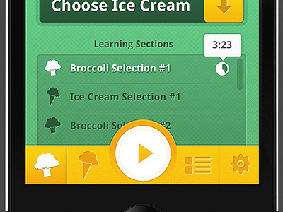 App Snapshot app button green icons iphone texture toolbar ui yellow