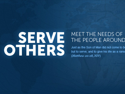 Serve Others blue map