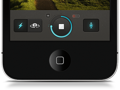 Live Video app bar button countdown ios iphone live progress bar record texture timer video