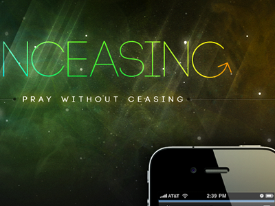 Unceasing Prayer App app color iphone space