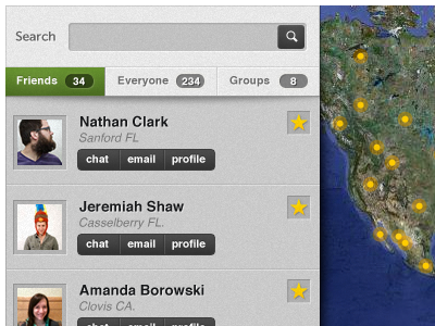 Online Church UI button icons map ui yellow