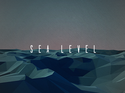 Sea Level Album Art 3d geo geometric waves geometry low poly ocean sea seas level