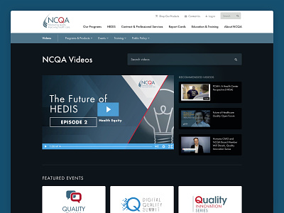 Health Video Section design health ux video web web design