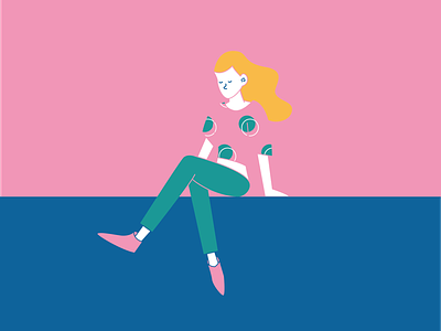 Calm day colors designer digital girl illustration illustrator vector vector illustration