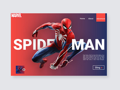 Spider Man Landing Page Design by Damilola Emmanuel Akinosun