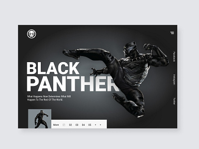 Black Panther ui landing page by Damilola Emmanuel Akinosun