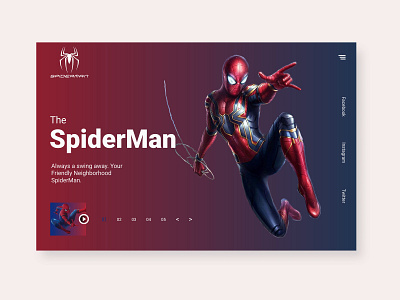 SpiderMan creative damilola emmanuel akinosun design graphicsdesign landing page landingpage spiderman ui ui ux design ui elements uidesign uidesigner uiinspiration uiux ux uxdesigner web webdesigner website