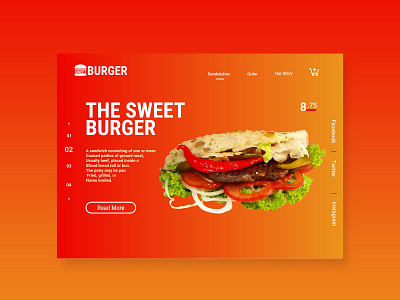 Sweet Burger ui landing page design burger creative damilola emmanuel akinosun design graphicsdesign landing page landingpage ui ui ux design uidesign uidesigner uiinspiration uiux userinterface ux uxdesigner web webdesigner website